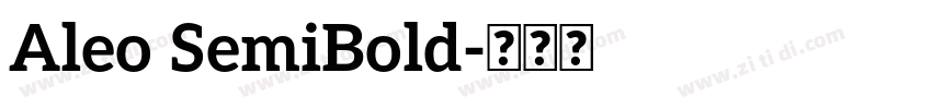 Aleo SemiBold字体转换